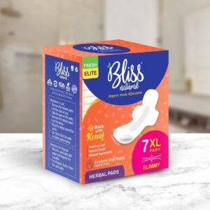 Bliss Natural sanitary napkin L fluffy – Thinai Organics
